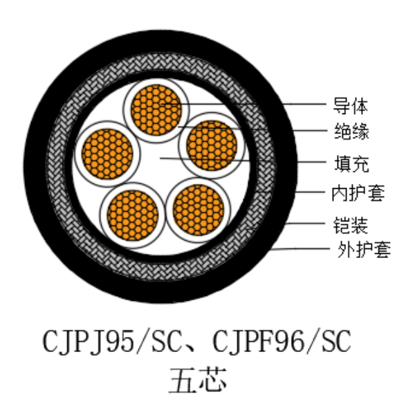 銅芯交聯聚乙烯絕緣低煙無鹵船用電力電纜-CJPJ95/SC-0.6/1kV、CJPF96/SC-0.6/1kV