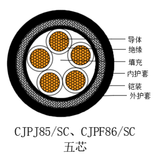 銅芯交聯聚乙烯絕緣低煙無鹵船用電力電纜-CJPJ85/SC-0.6/1kV、CJPF86/SC-0.6/1kV